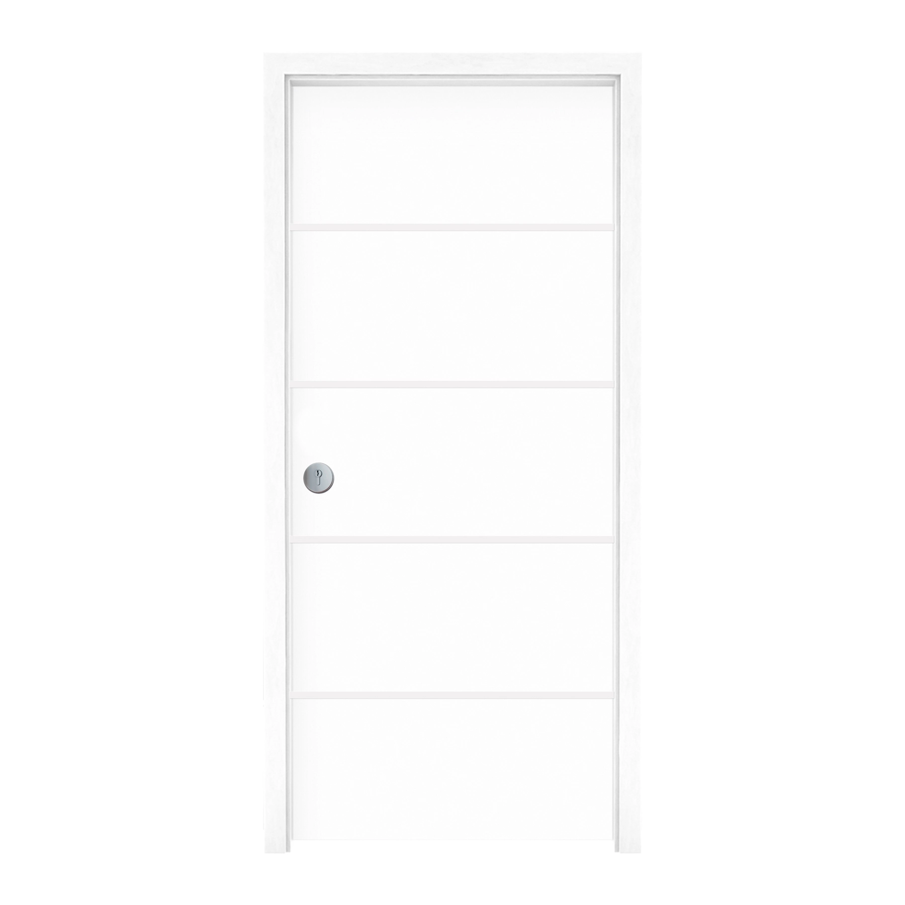 Kit Porta Madeira Pivotante Esquerdo Branco 210x100cm com Batente Regulável 13 a 16cm PS02 Abrilar