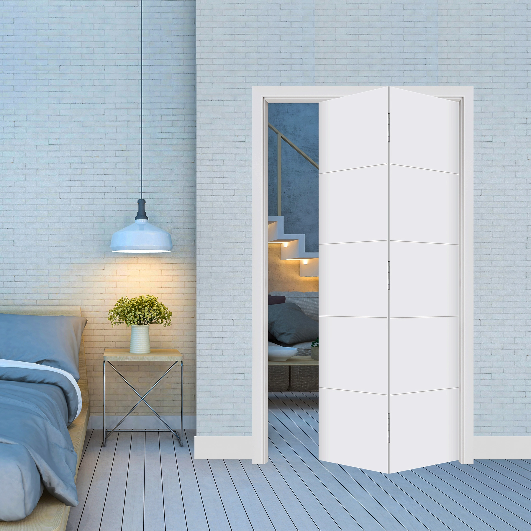 Folha de Porta Madeira Camarão Branco 210x80cm Colméia Lucerna UV Artens