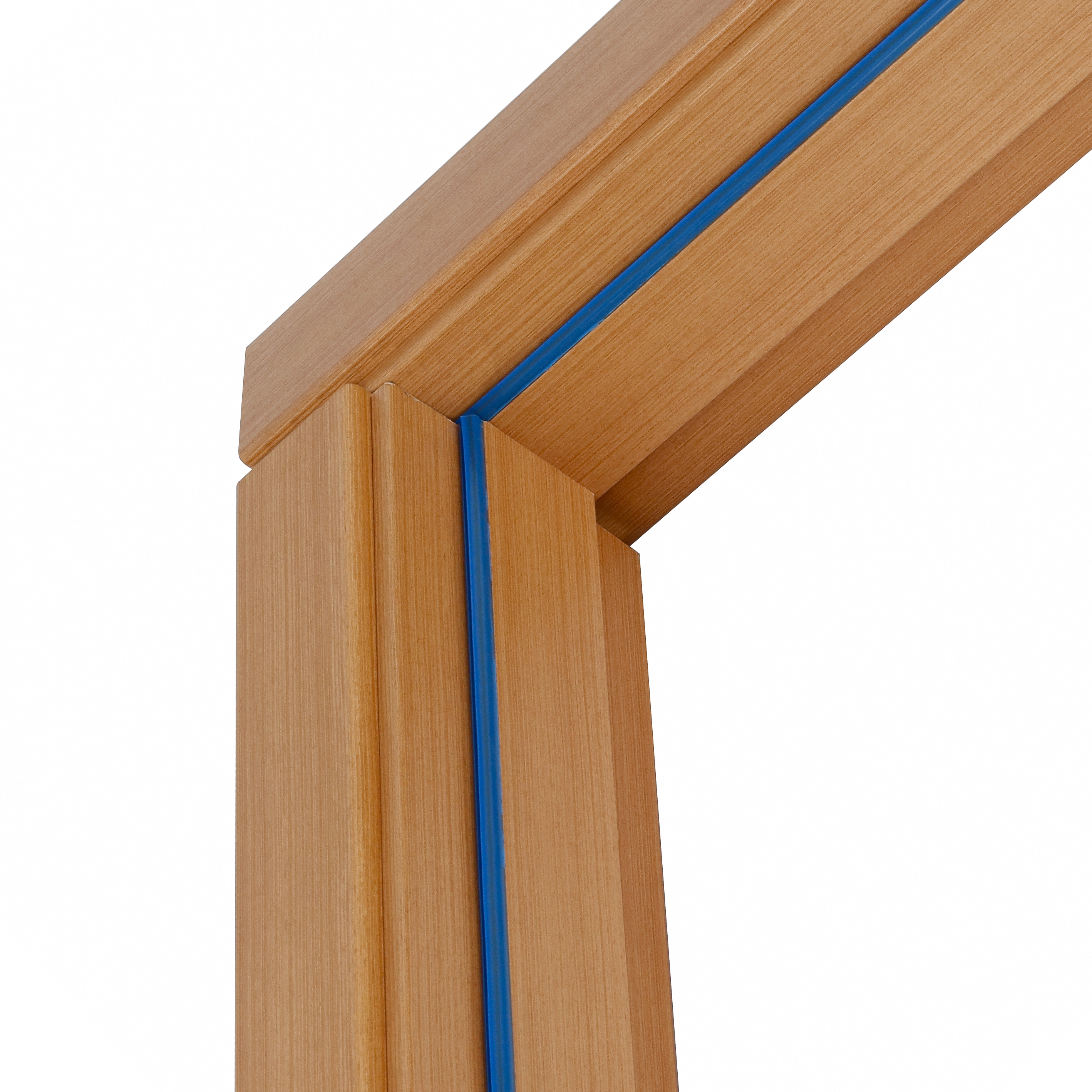 Kit Batente e Guarnição Regulável de 10 a 15cm para Porta de Giro Madeira MDF Curupixá 214x3cm Abrilar