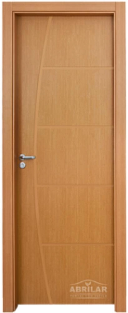 Kit Porta Com Batente Decorada Mogno Pintura Uv Direita - 210x80