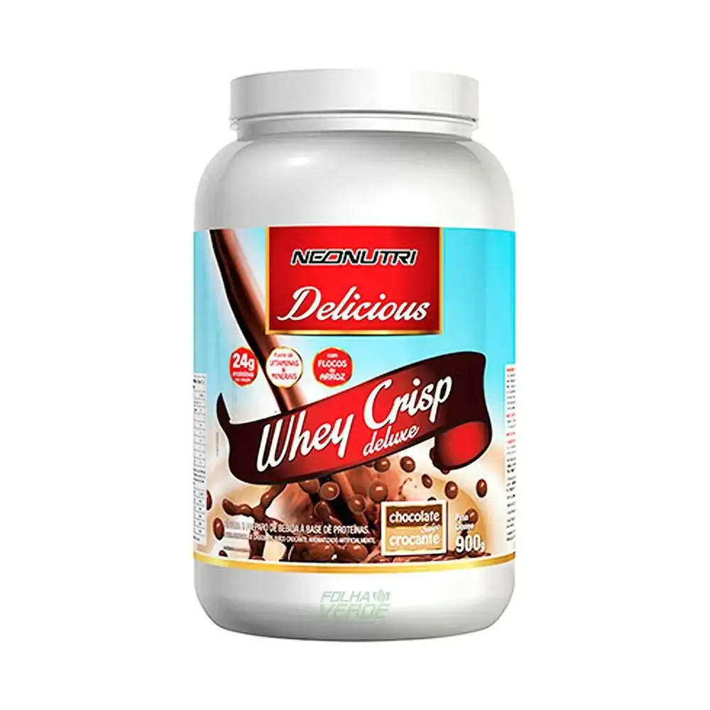 Whey Crisp Deluxe Sabor Chocolate Suico Crocante 900g Neonutri
