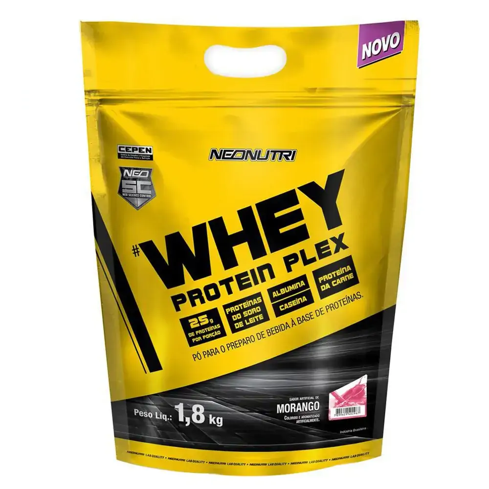 Whey Protein Plex Morango 1,8kg Neo Nutri