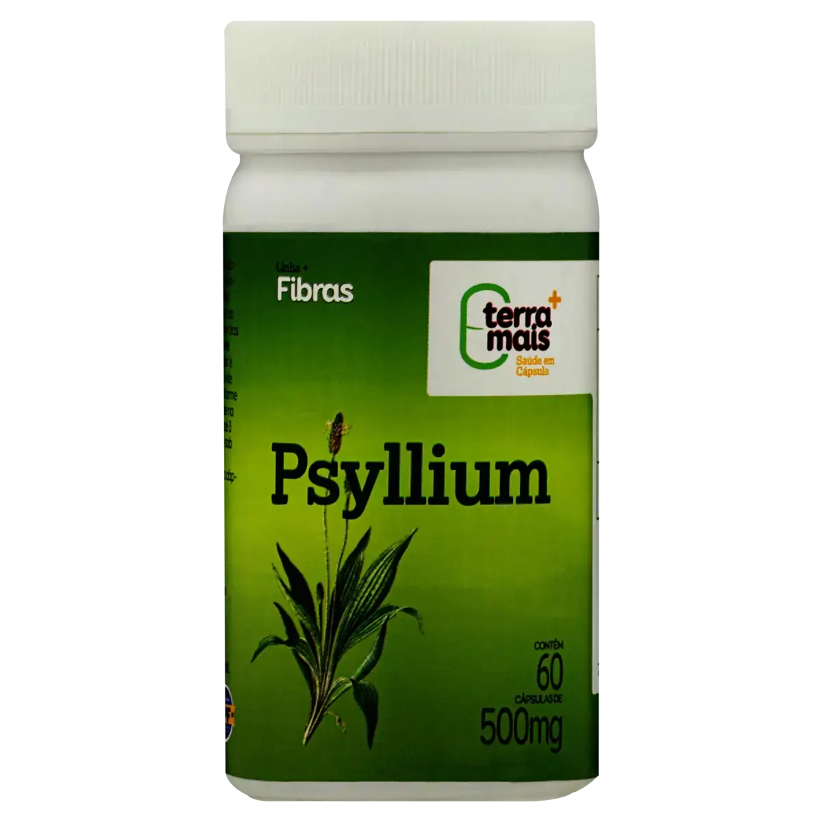Psyllium 500mg Terramais Fibras Frasco 60 Cápsulas