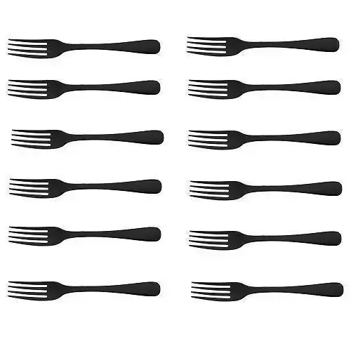 Garfo Mesa Elite Cor Preta Cx 12 Pcs Gourmet Mix