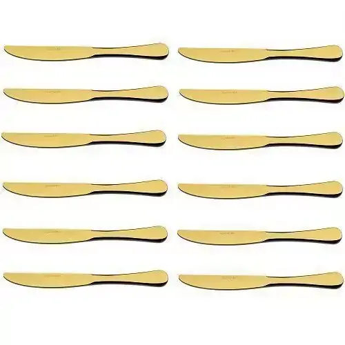 Kit com 12 Facas de Mesa Elite Ouro Gourmet MIX GX6037