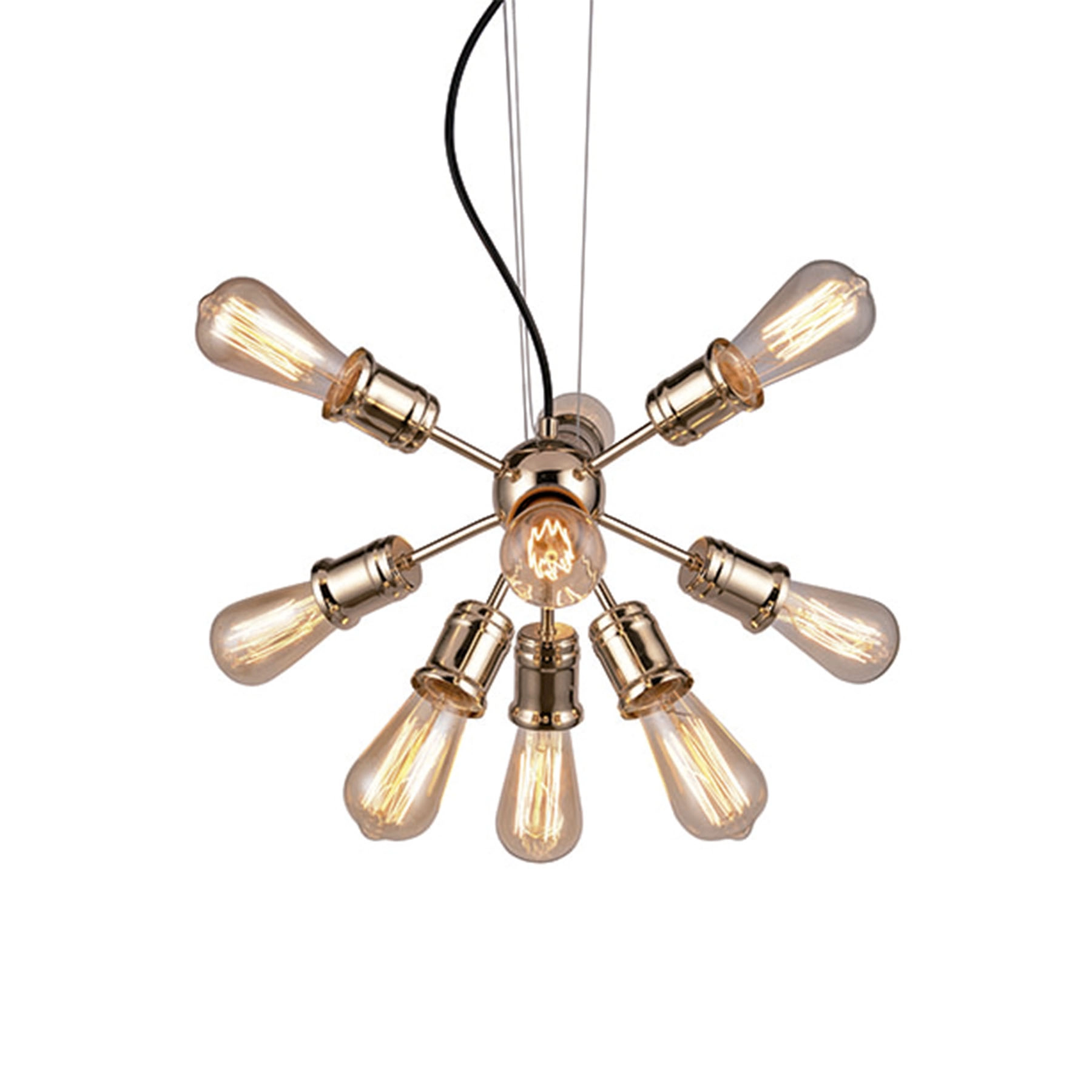 Pendente 9 Lâmpadas Dourado Metal Zeta New Line