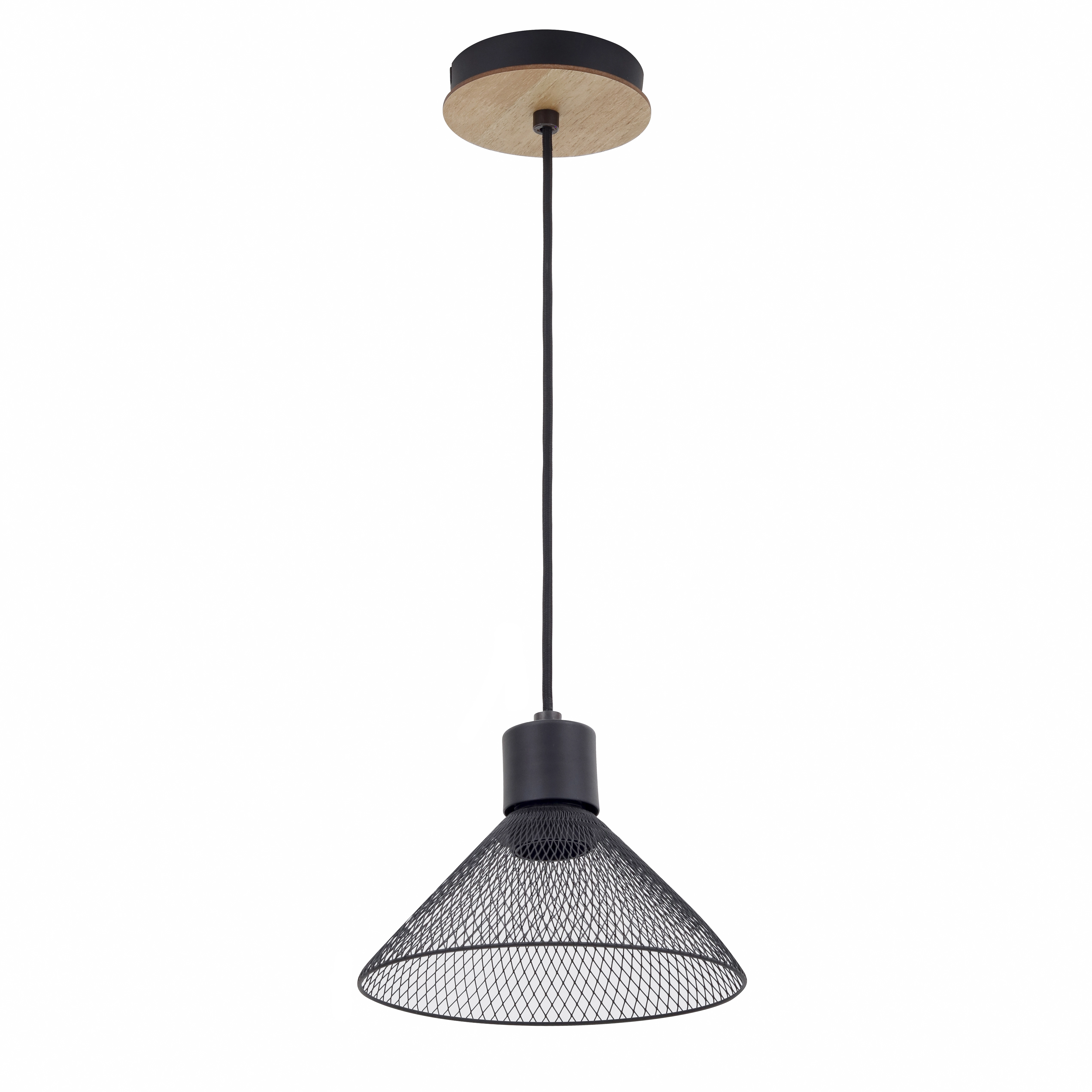 Pendente 1 Lâmpada Preto Metal Jordan Quality