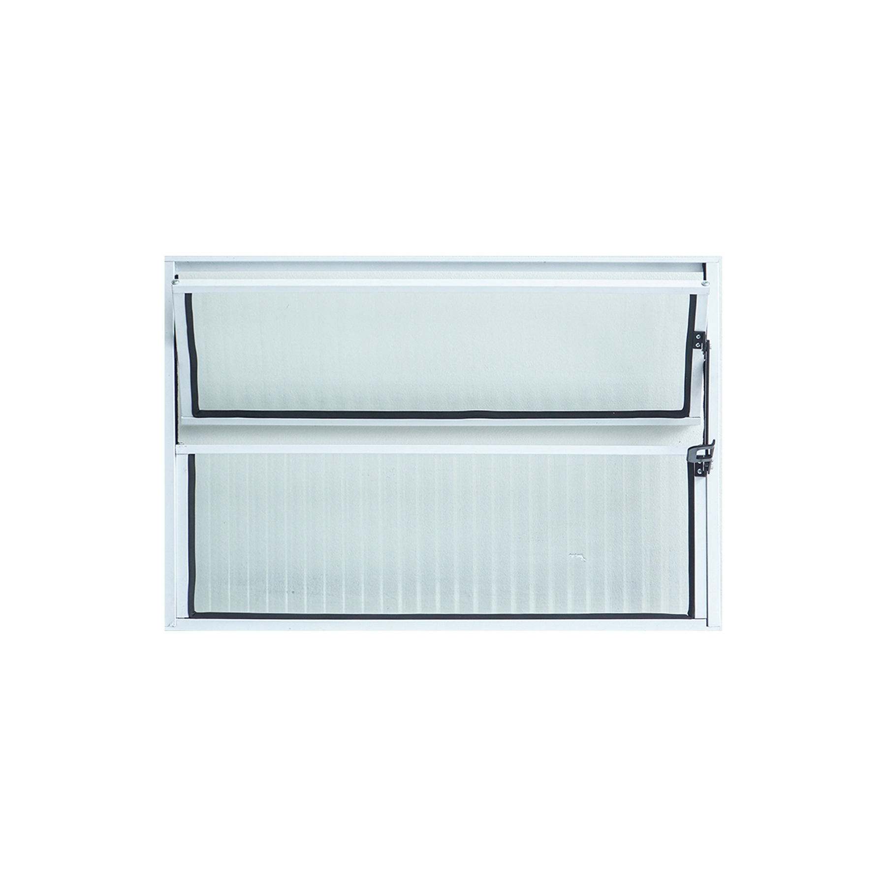Janela de Alumínio Basculante 2 Folhas 40x60cm com Vidro 3mm Padrão Líder Branca