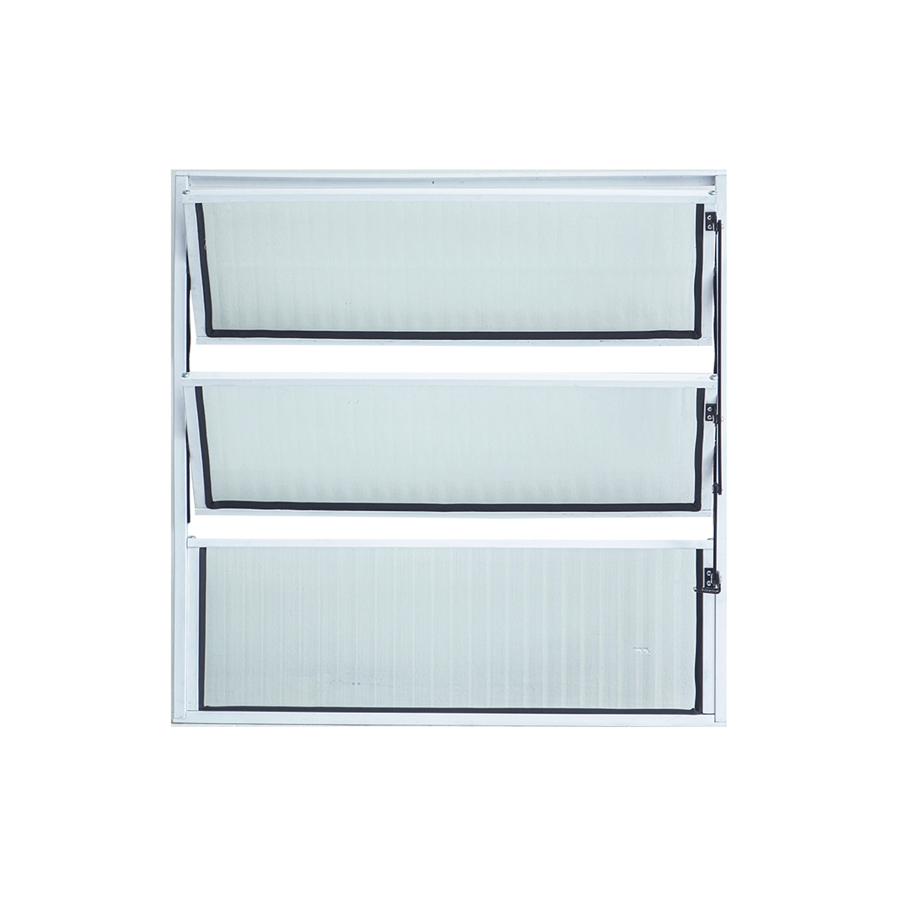 Janela de Alumínio Basculante 3 Folhas 60x40cm com Vidro 3mm Padrão Líder Branca