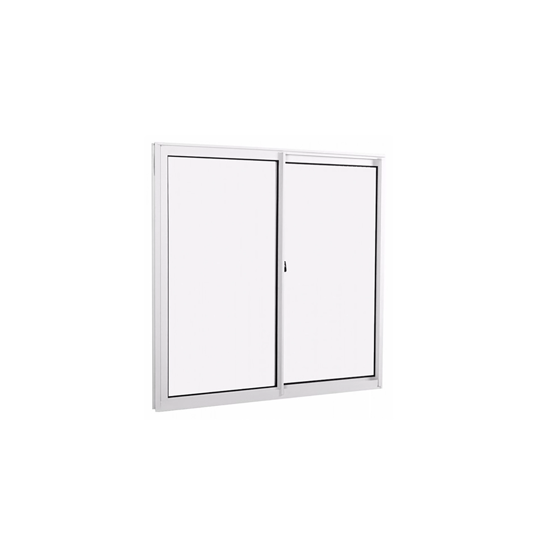 Janela de Alumínio de Correr 2 Folhas 100x100cm com Vidro 3mm Líder Líder Branca