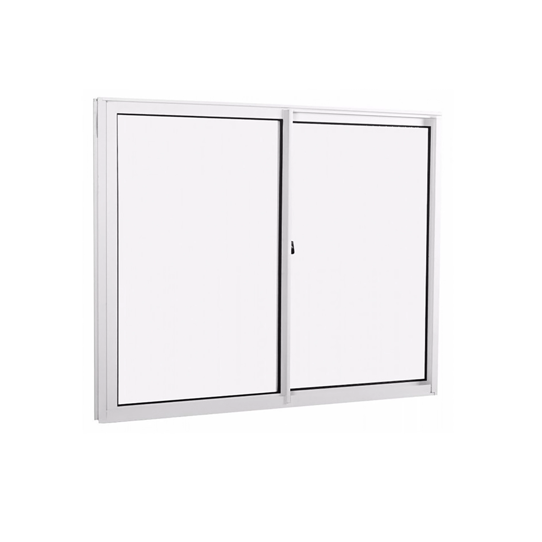 Janela de Alumínio de Correr 2 Folhas 100x120cm com Vidro 3mm Líder Líder Branca