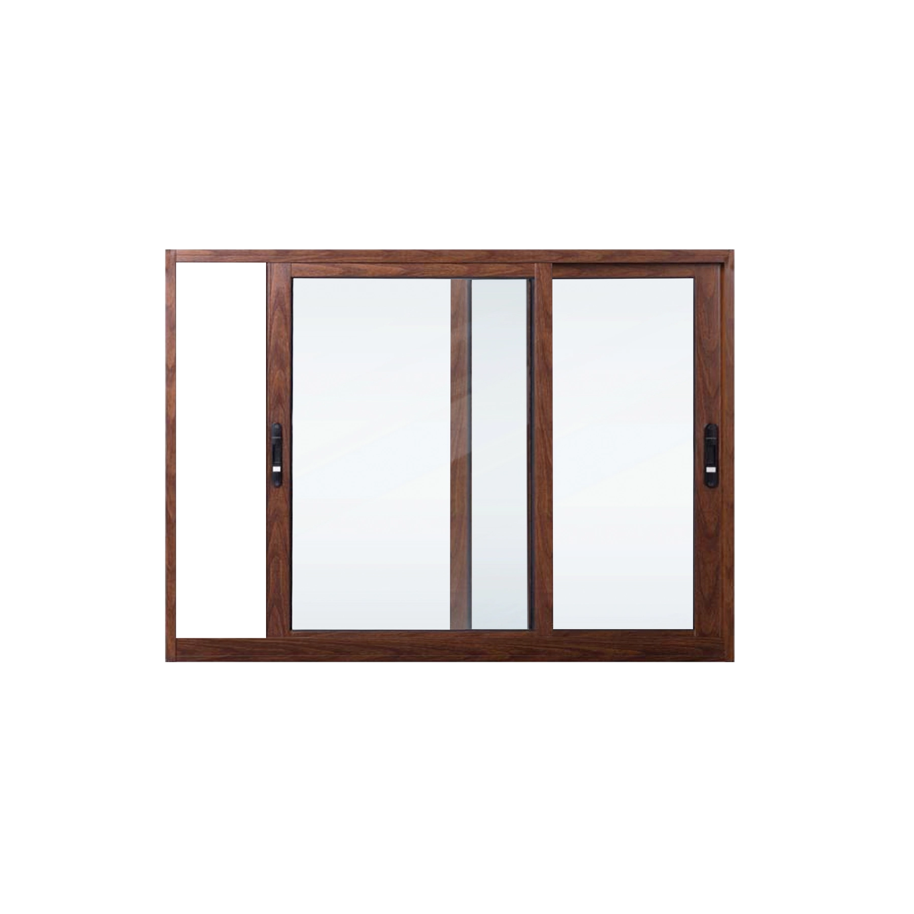 Janela de Alumínio de Correr 2 Folhas 100x150cm Palace Líder Amadeirado