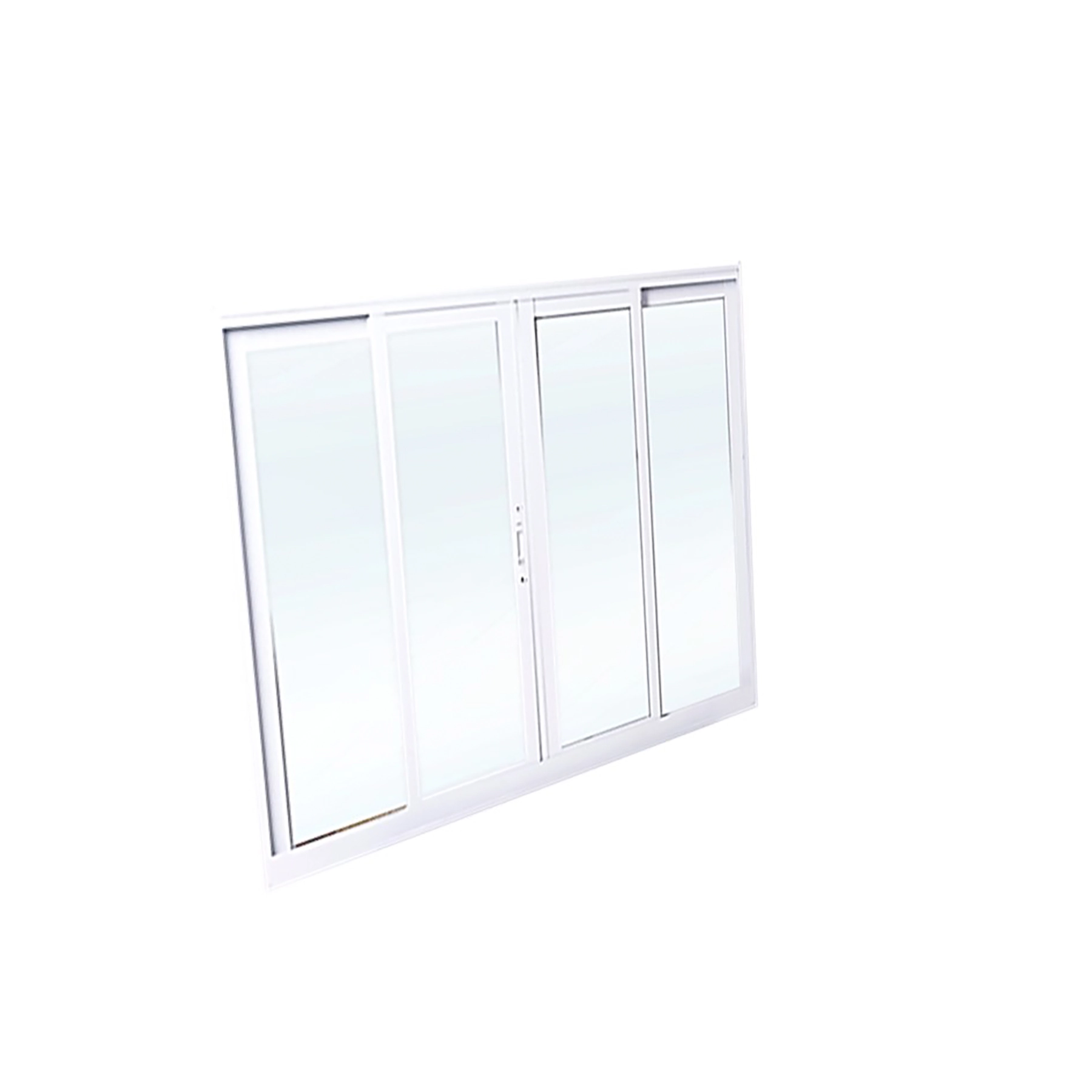 Janela de Alumínio de Correr 4 Folhas 100x200cm com Vidro 3mm Palace Líder Branca
