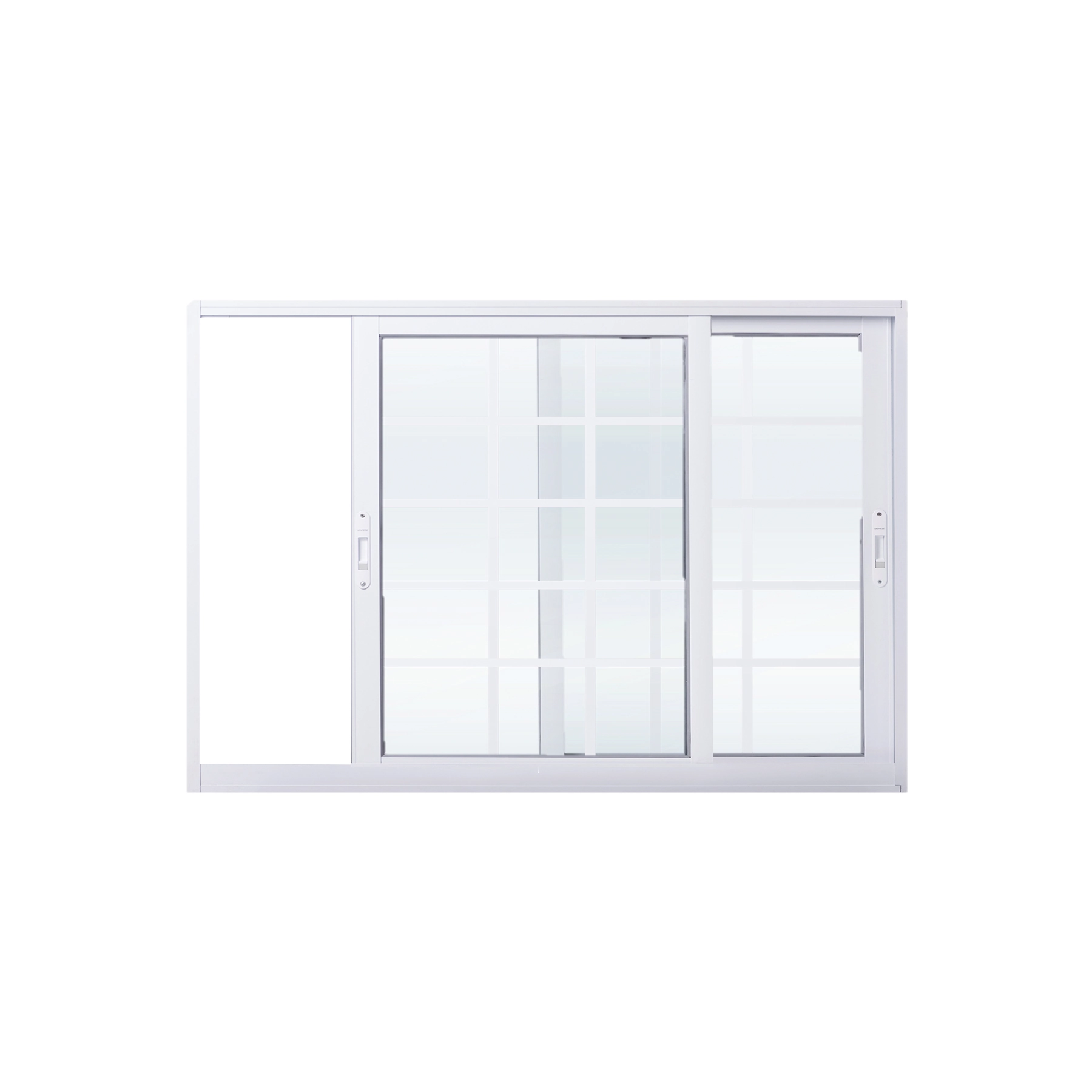 Janela de Alumínio de Correr 2 Folhas 100x120cm com Vidro 3mm Palace Líder Branca