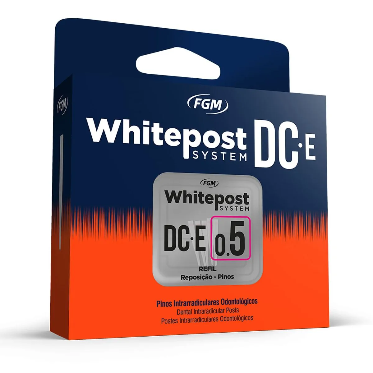 Pino de Fibra de Vidro Whitepost System Dc-E Refil com 5 - Fgm - Pino de Fibra de Vidro Whitepost Sy