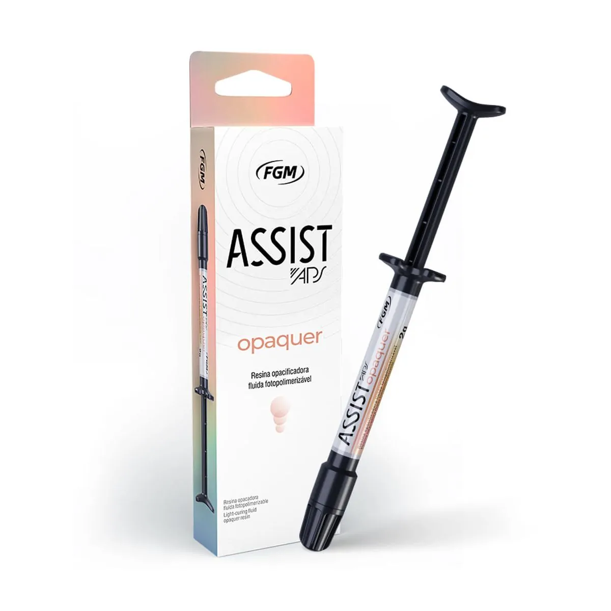 Resina Modeladora Assist APS Opaquer 2g - Fgm - Resina Modeladora Assist APS Opaquer Pink com 1 Seri