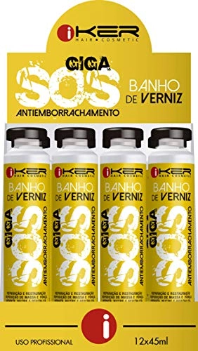 Giga Sos Banho Verniz Display Com 12 Unidades De 45ml Cada, Iker Hair Cosmetic