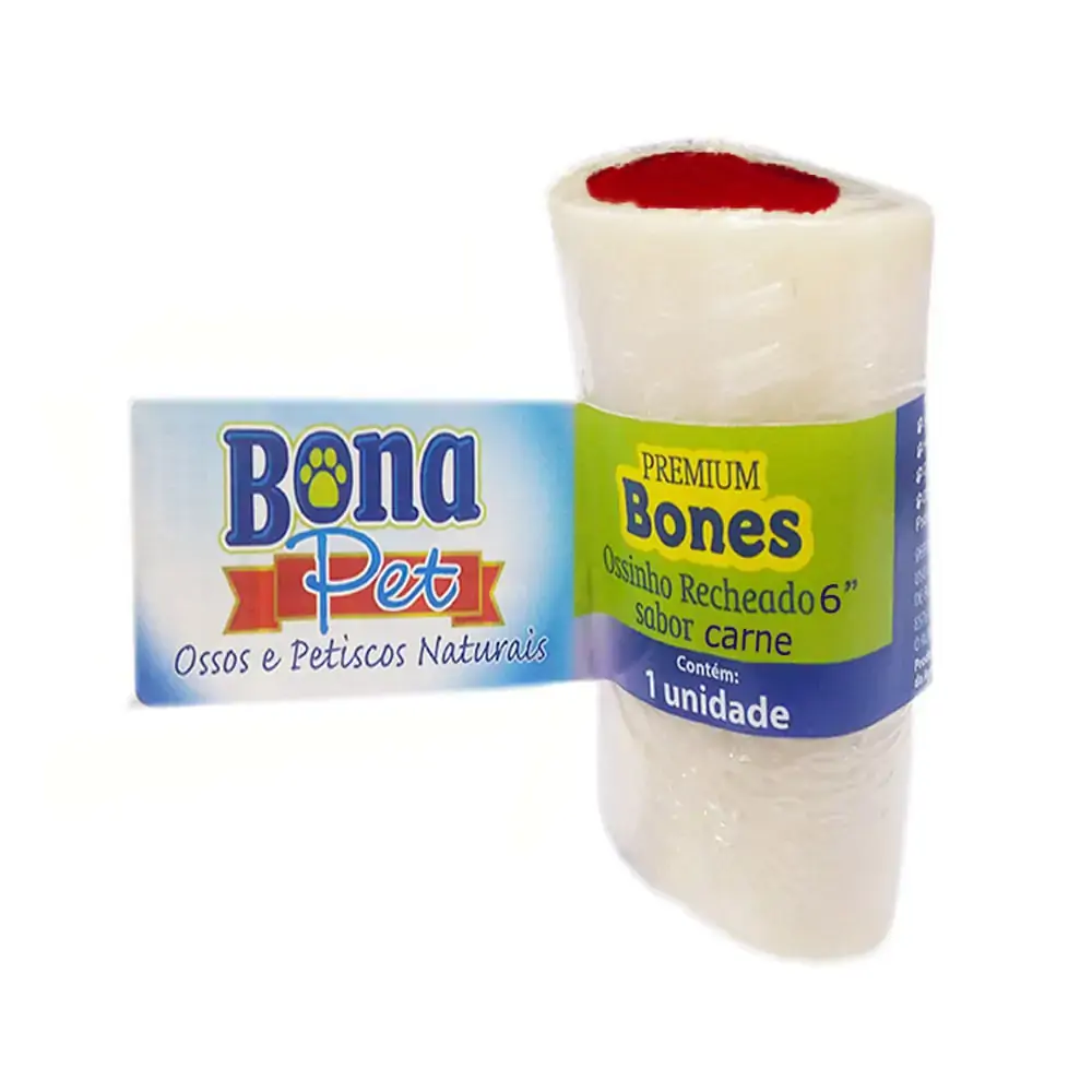 Ossinho Recheado Carne Bona Pet 6´´