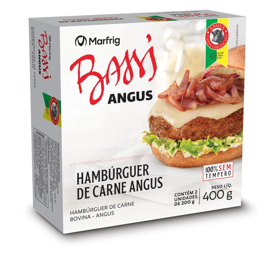 Hambúrguer Bovino Angus BASSI Caixa 400g