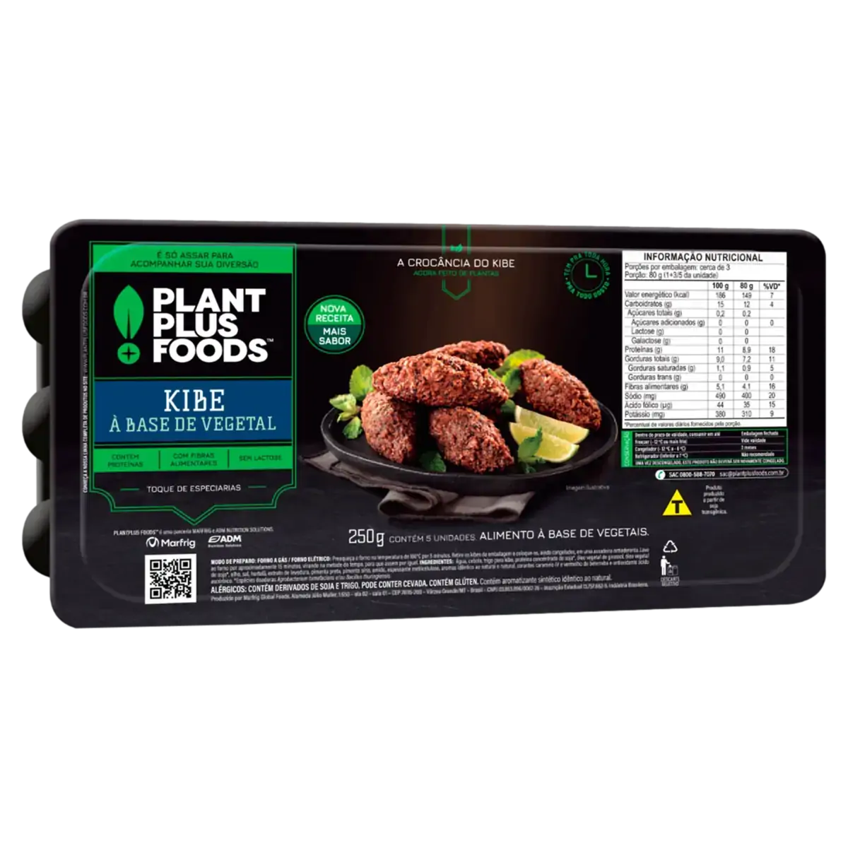 Kibe Vegetal Plantplus Foods Bandeja 250g 5 Unidades