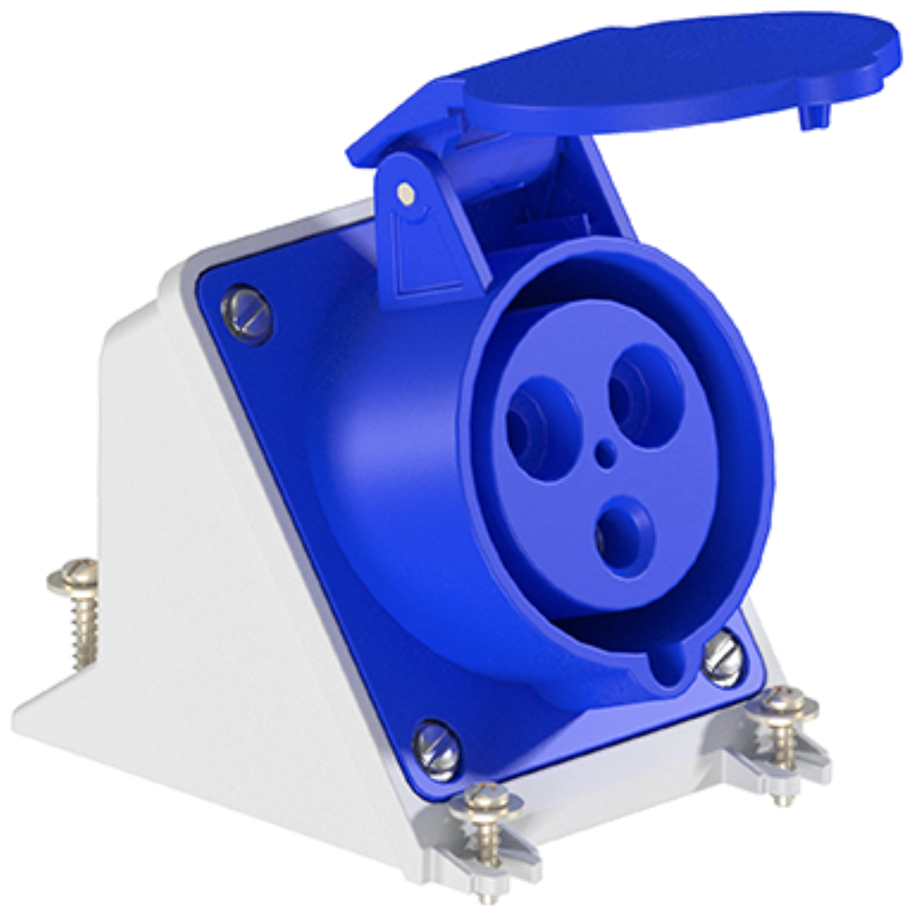 Tomada Industrial de Sobrepor, 2P+Terra 32A 200/250Vca 50/60Hz Azul IP44 Eletromar