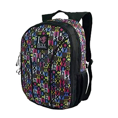 Mochila Feminina Acolchoada Note Sexy Machine Estampada