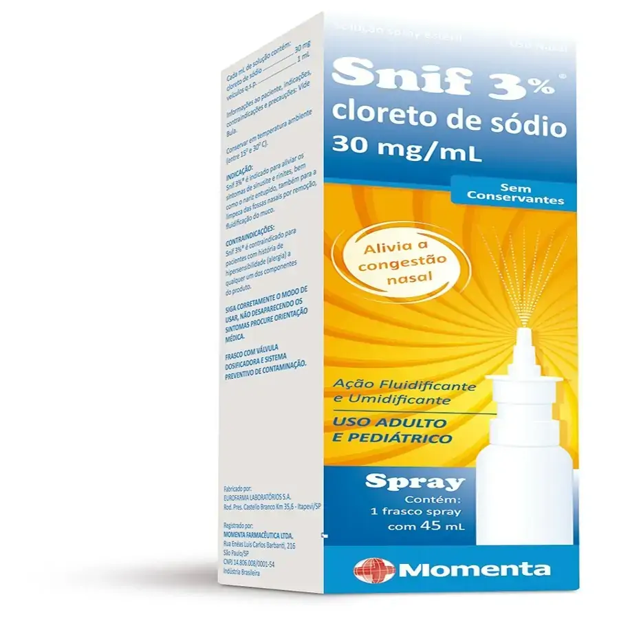 Snif 30mg/ml 3 Momenta Caixa 45ml Nasal