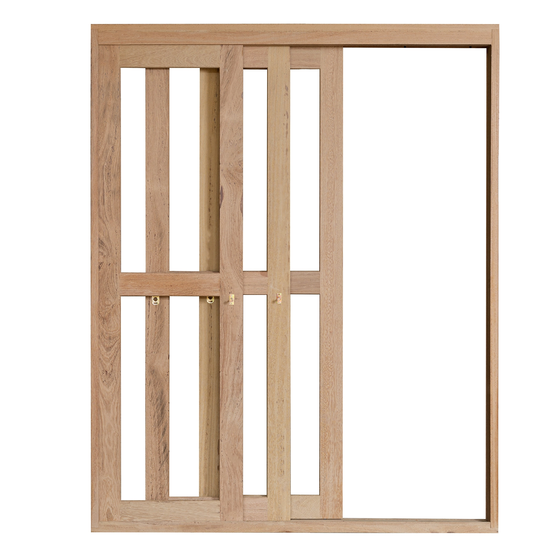 Porta de Correr 3 Folhas Eucalipto Bege 2,13x1,60m Lado Esquerdo Rondosul