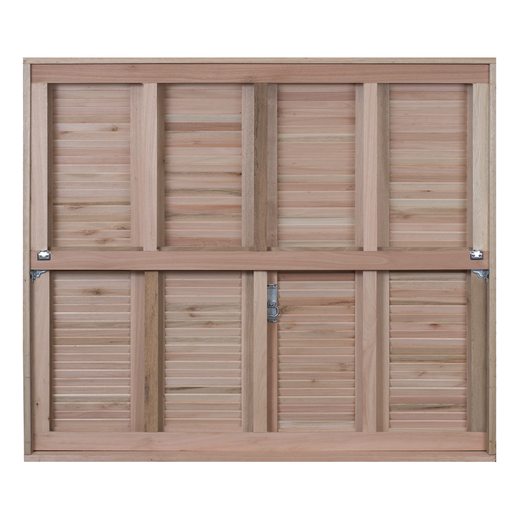 Janela de Madeira Veneziana 6 Folhas 120x120cm Rondosul Natural