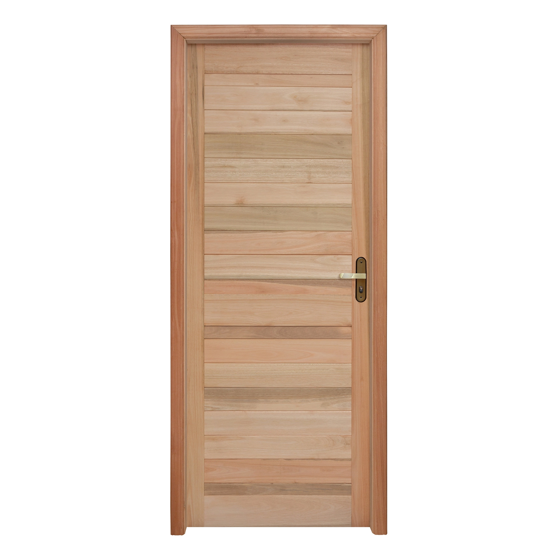 Kit Porta Madeira de Giro Esquerdo Marrom 213x84cm com Batente EWK P28 Rondosul