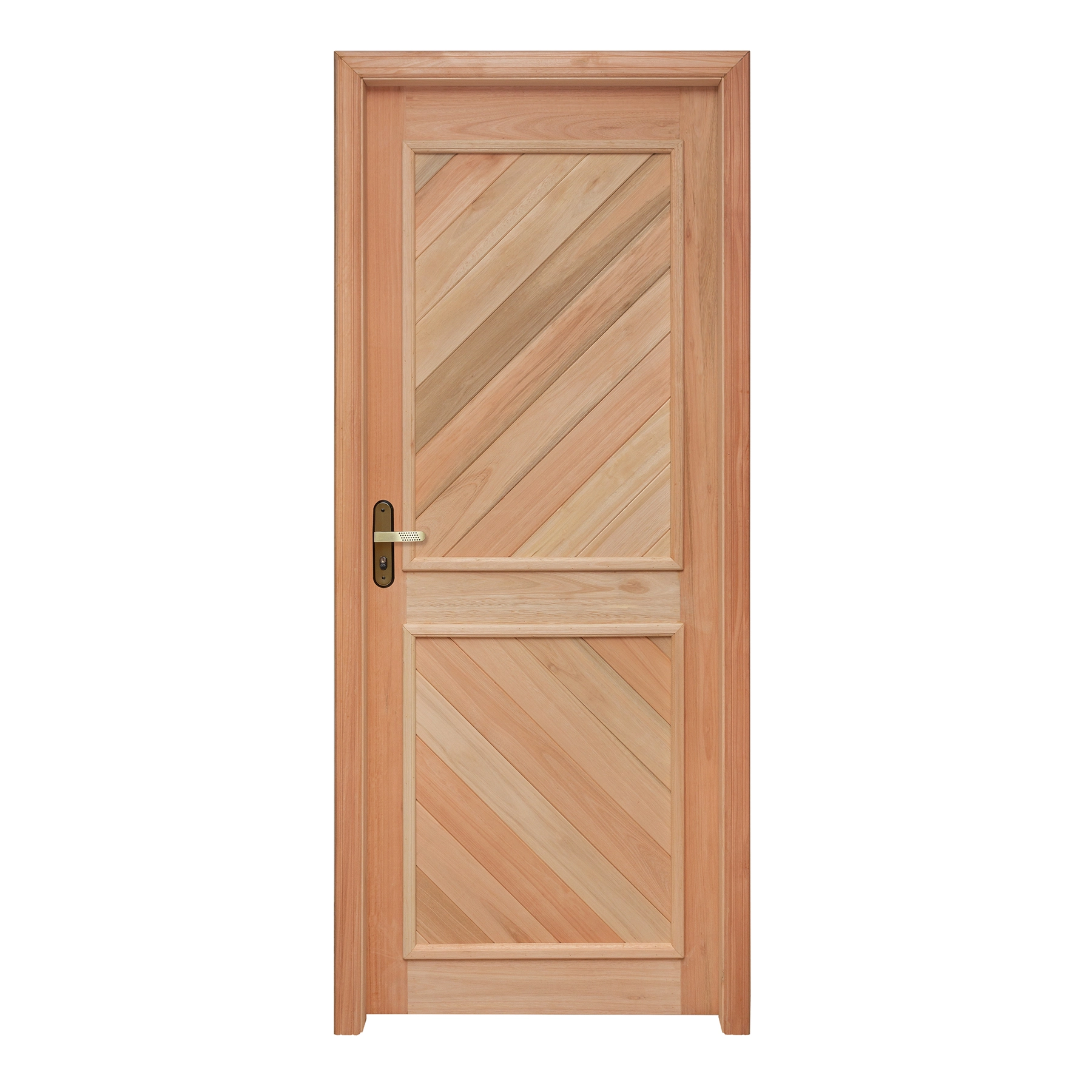 Kit Porta Madeira de Giro Direito Marrom 213x84cm com Batente EWK P12 Rondosul