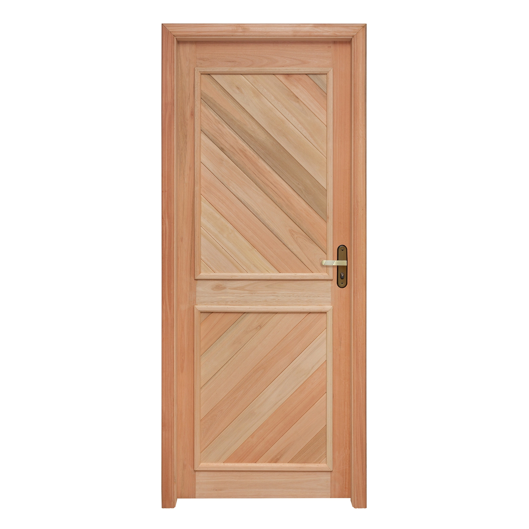 Kit Porta Madeira de Giro Esquerdo Marrom 213x84cm com Batente EWK P12 Rondosul