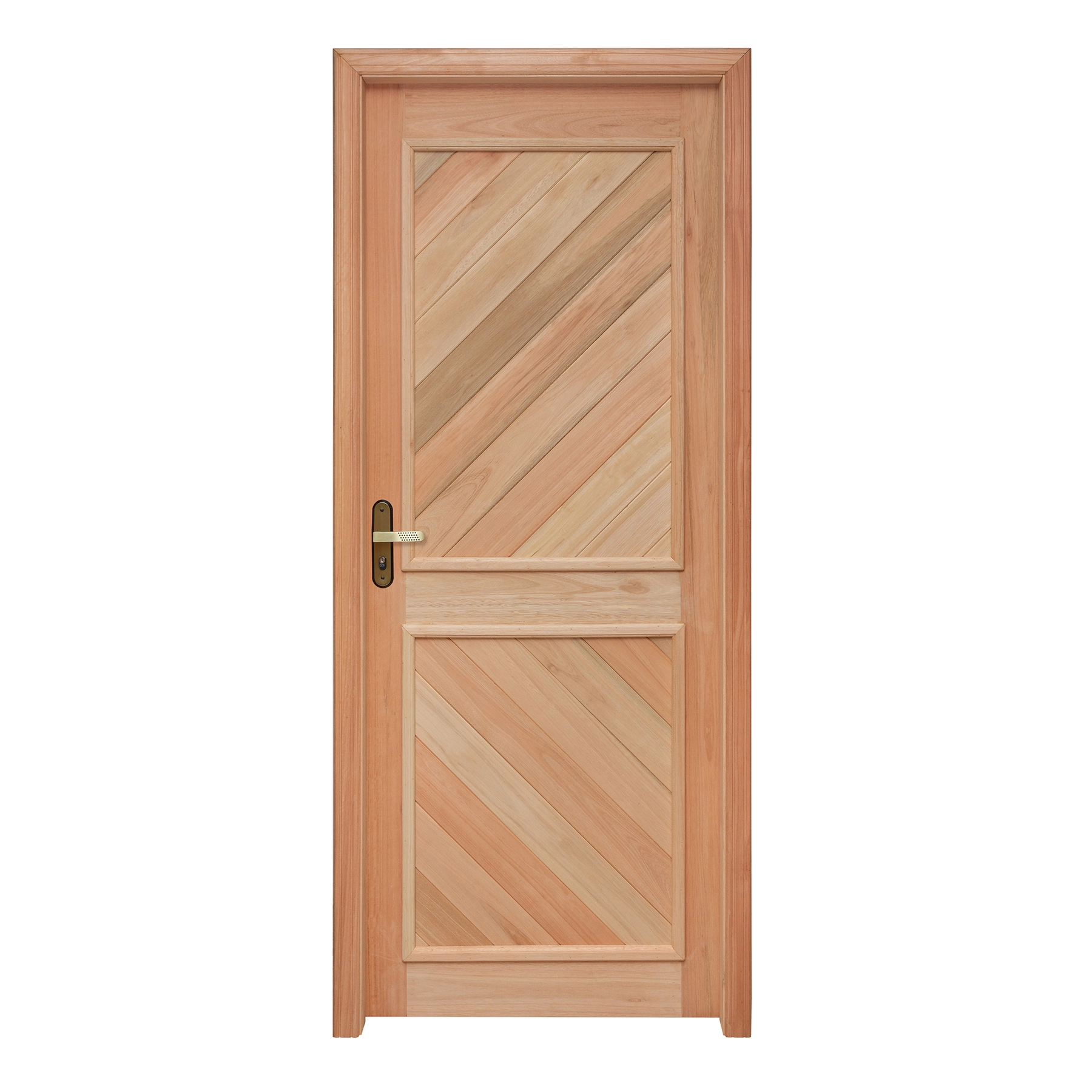 Kit Porta Madeira de Giro Direito Marrom 213x94cm com Batente EWK P12 Rondosul