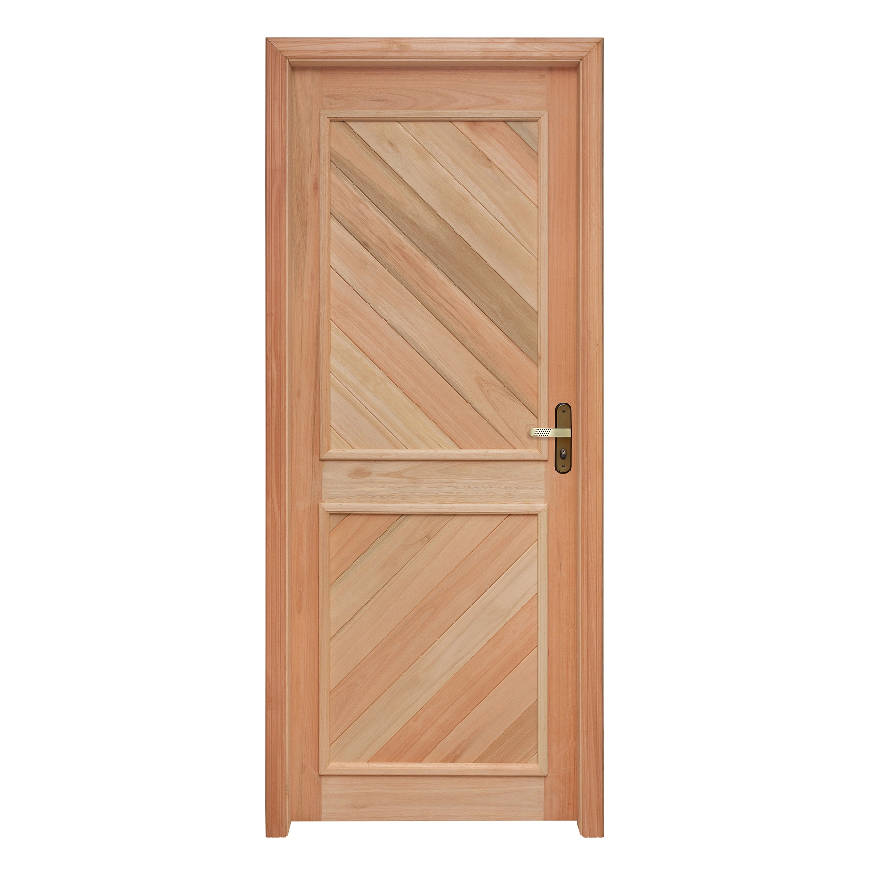 Kit Porta Madeira de Giro Esquerdo Marrom 213x94cm com Batente EWK P12 Rondosul