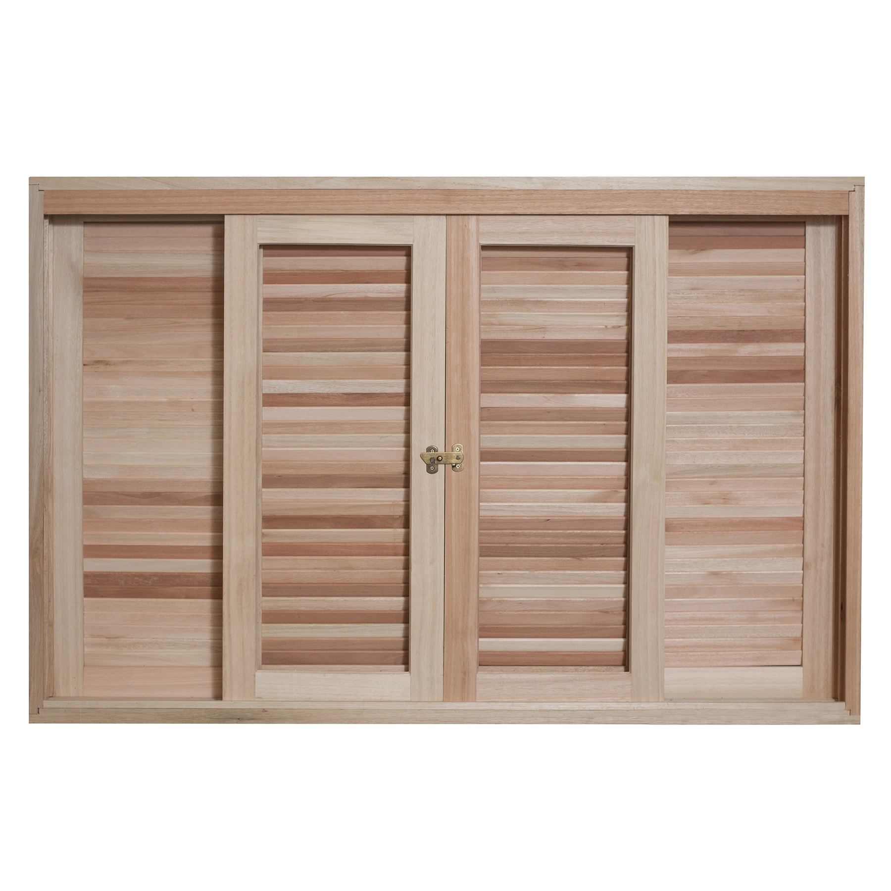 Janela de Madeira Veneziana 6 Folhas 120x160cm Rondosul Natural