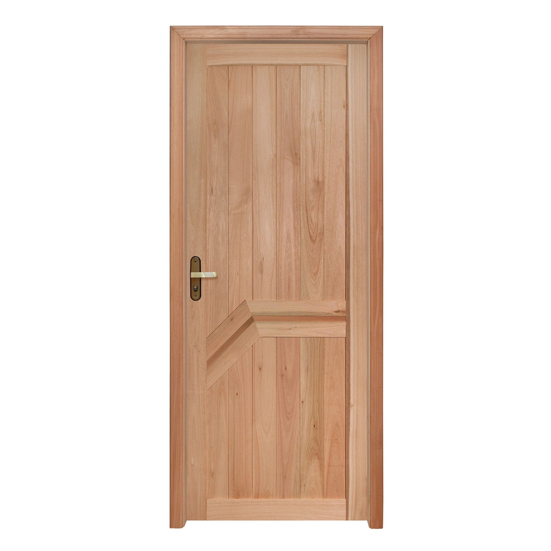 Kit Porta Madeira de Giro Direito Marrom 213x94cm com Batente EWK P13 Rondosul