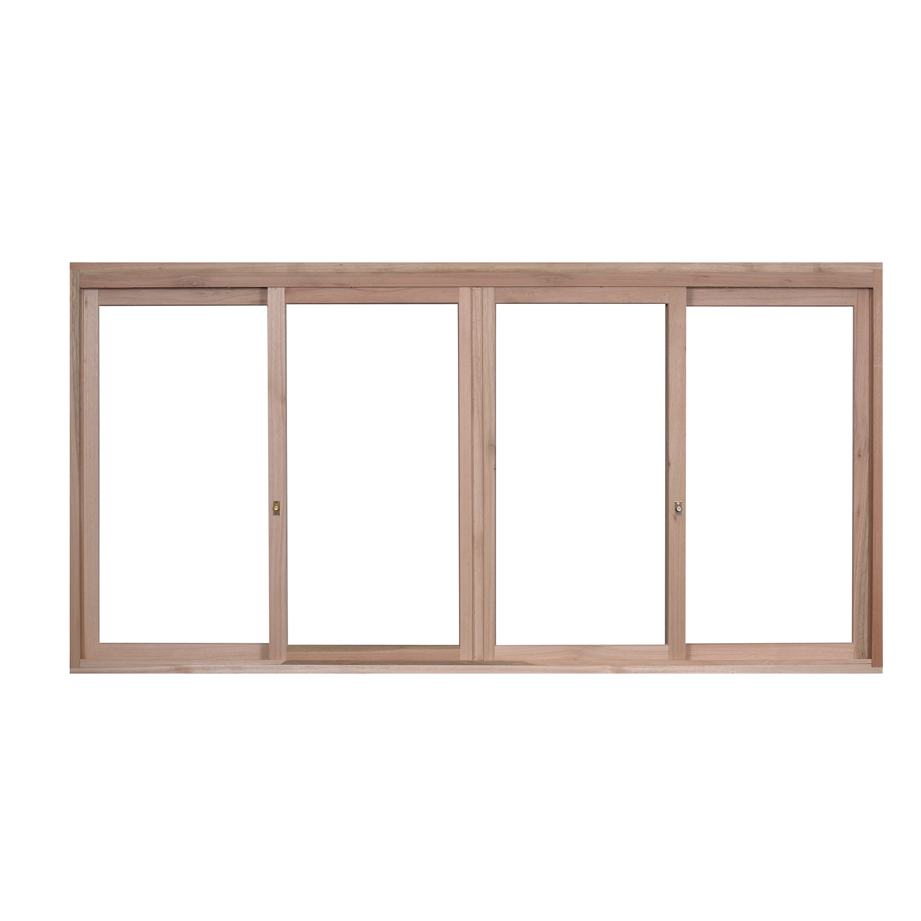 Janela de Madeira de Correr 4 Folhas 100x180cm com Grade Rondosul Natural