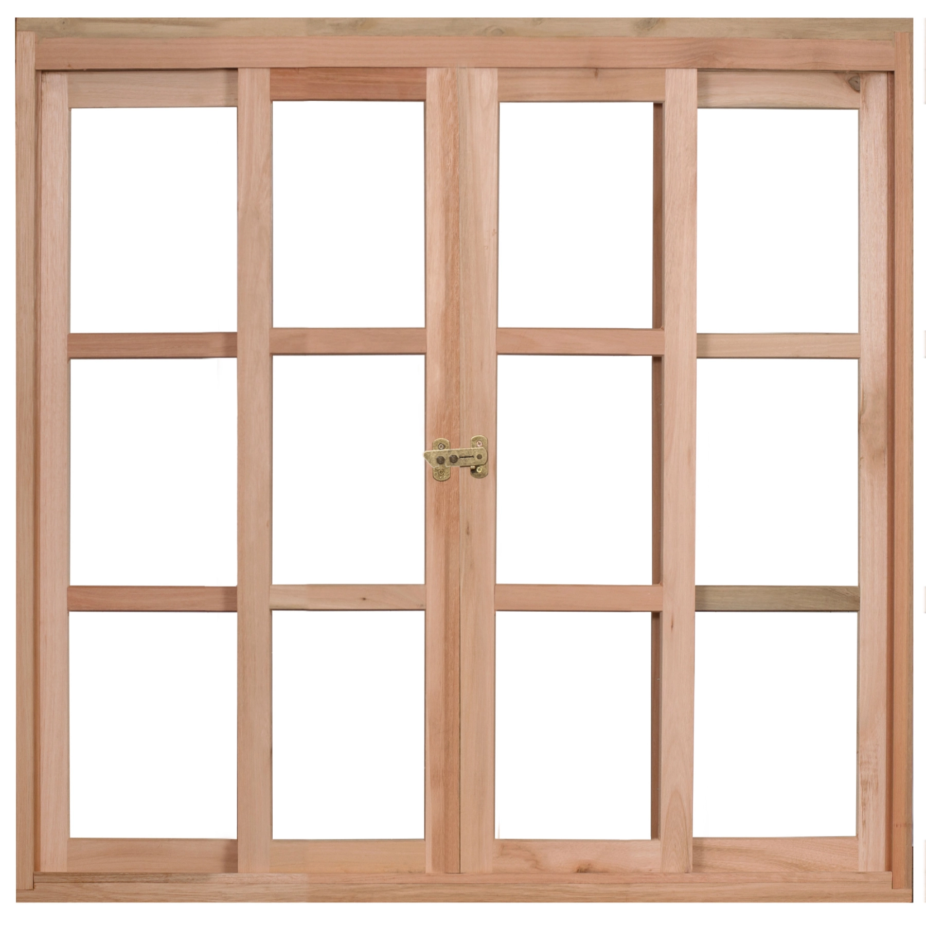 Janela de Madeira de Correr 4 Folhas 120x120cm Rondosul Natural