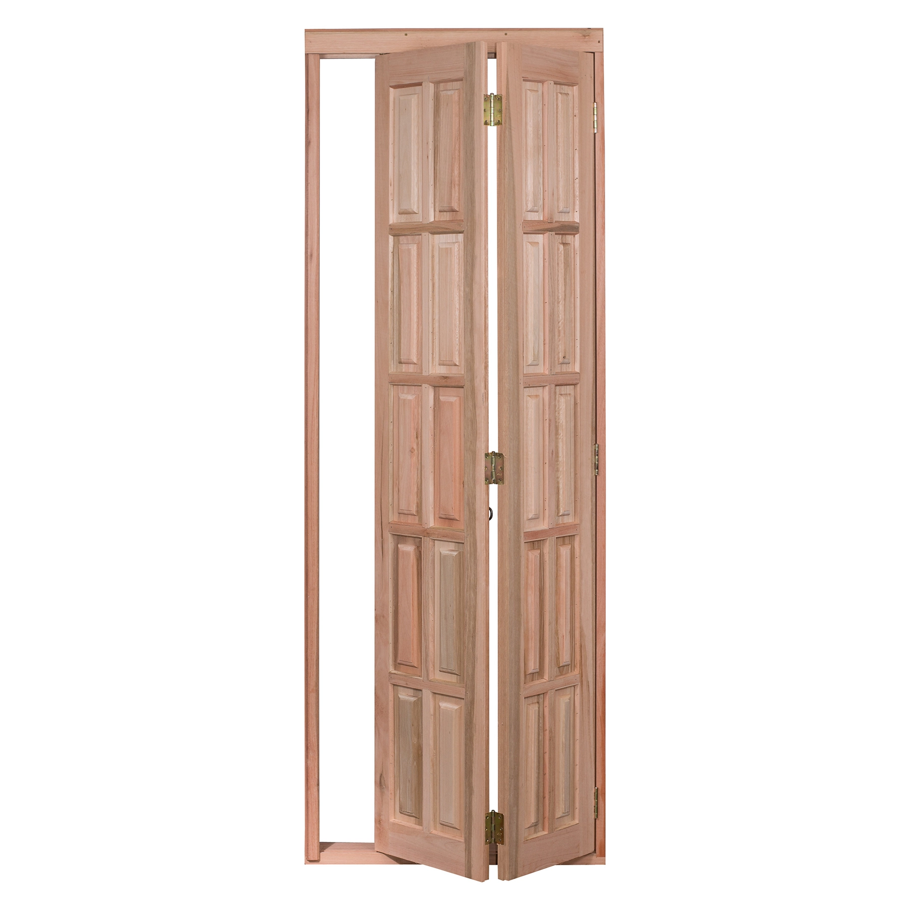 Kit Porta Madeira Camarão Direito Marrom 213x94cm com Batente EWK P26 Rondosul