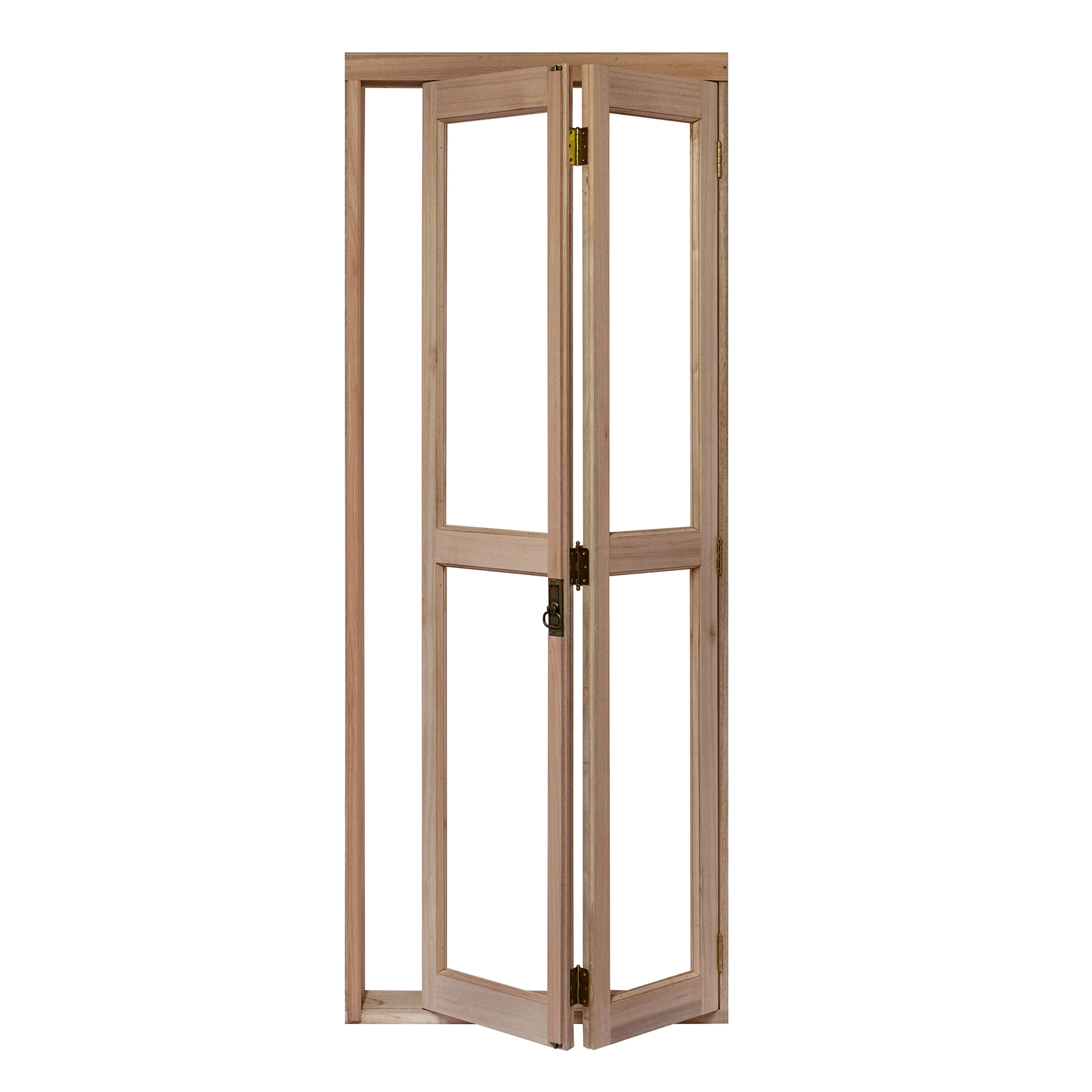 Kit Porta Madeira Camarão Direito Marrom 213x94cm com Batente EWK P25 Rondosul