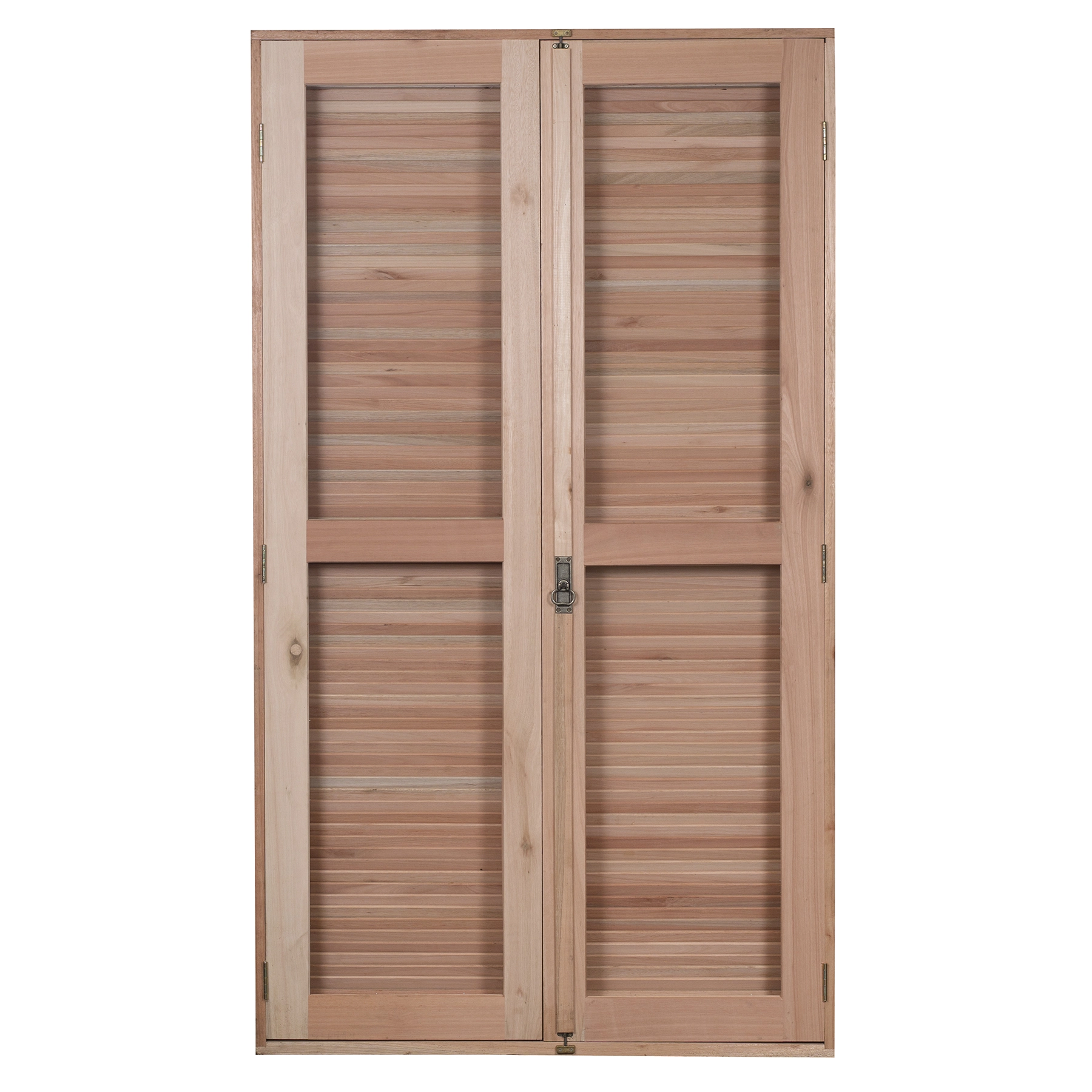 Porta Veneziana de Giro 4 Folhas Eucalipto Bege 2,13x1,20m Rondosul