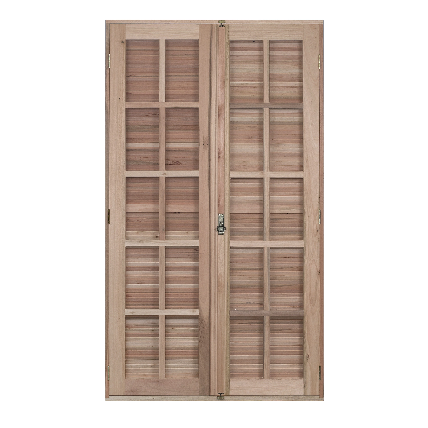 Porta Veneziana de Giro 4 Folhas Eucalipto Bege 2,13x1,20m Rondosul