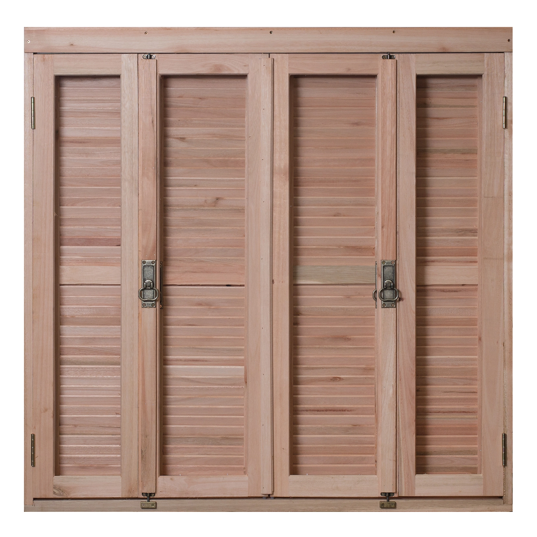 Janela de Madeira Veneziana Pantográfica 8 Folhas 120x150cm Rondosul Natural