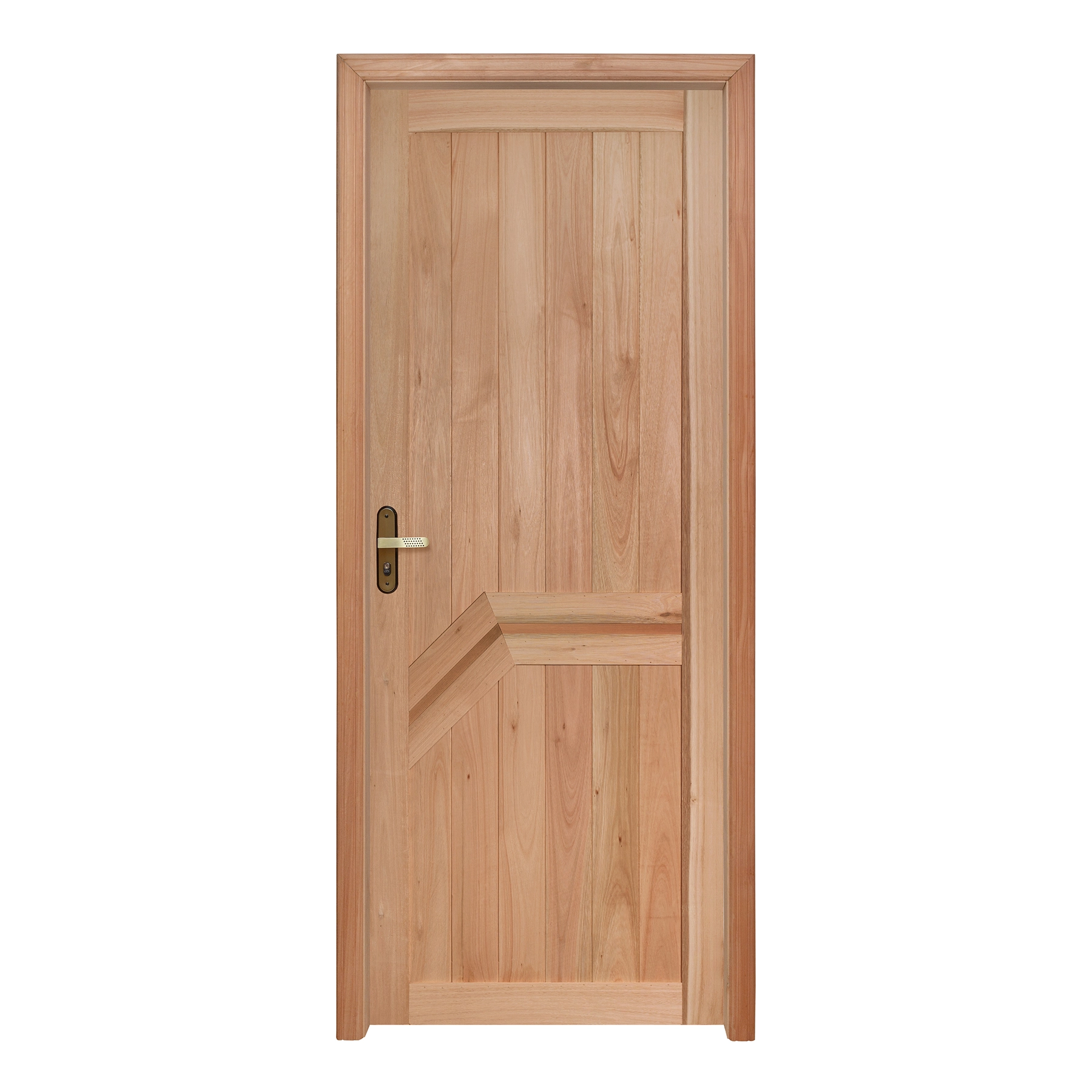 Kit Porta Madeira de Giro Direito Marrom 213x84cm com Batente EWK P13 Rondosul