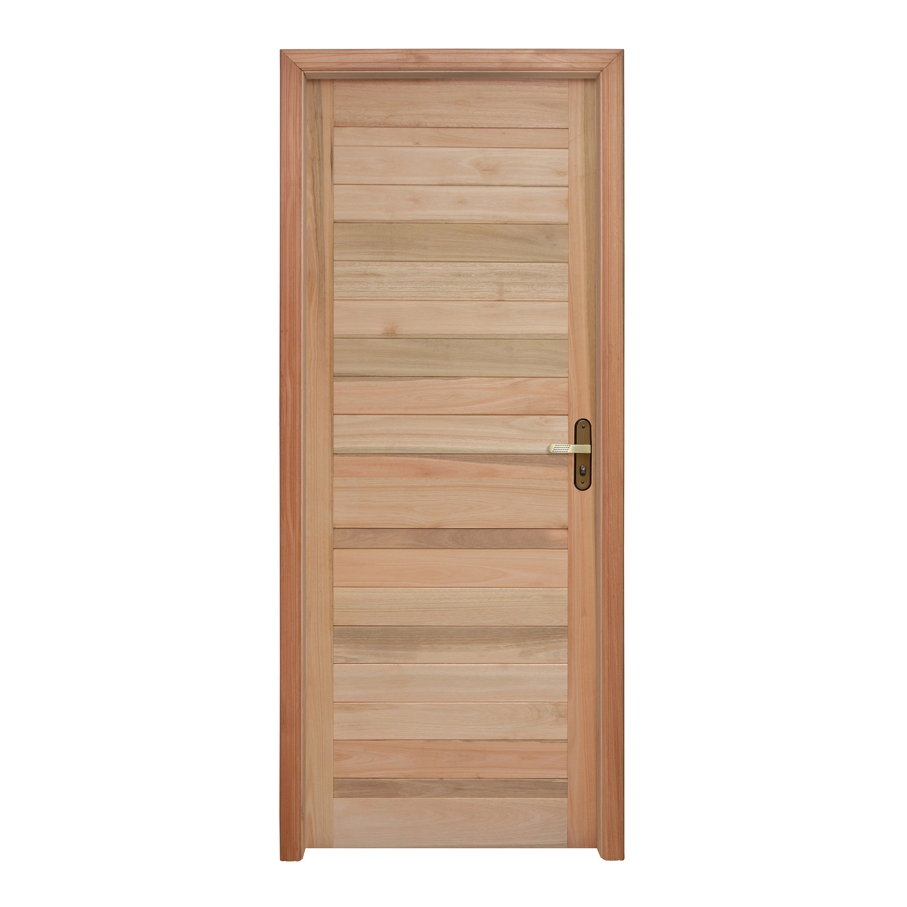 Kit Porta Madeira de Giro Esquerdo Marrom 213x94cm com Batente EWK P28 Rondosul