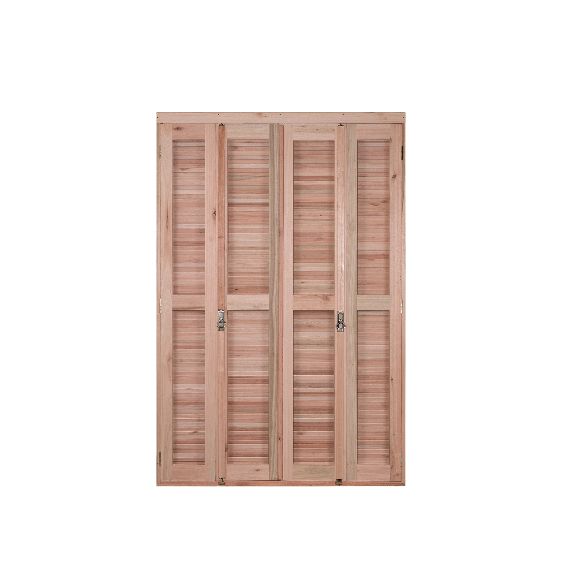 Porta Balcão Pantográfica 8 Folhas Eucalipto Bege Sob Medida Rondosul