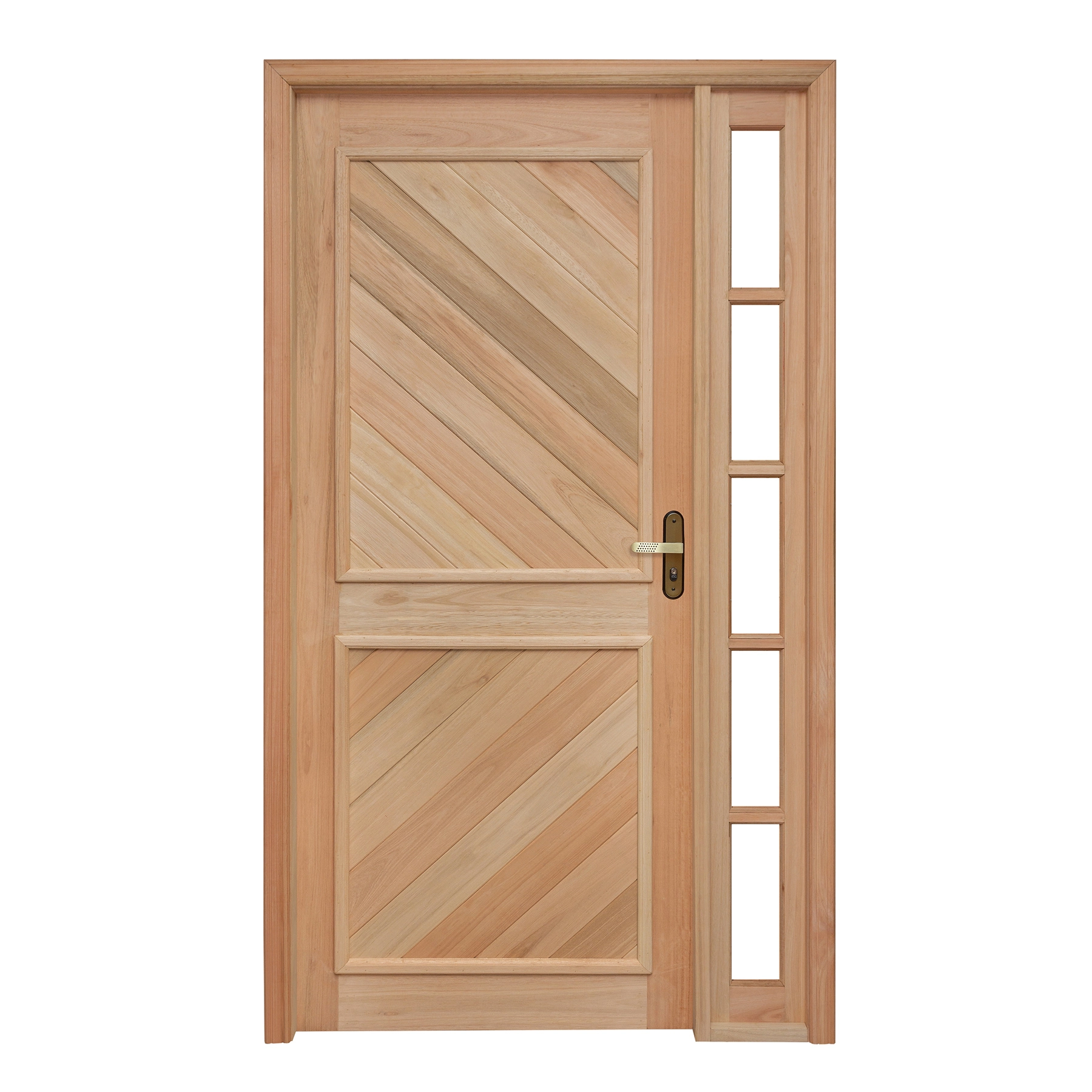 Kit Porta Madeira de Giro Esquerdo Marrom 213x119cm com Batente EWK P12 Rondosul
