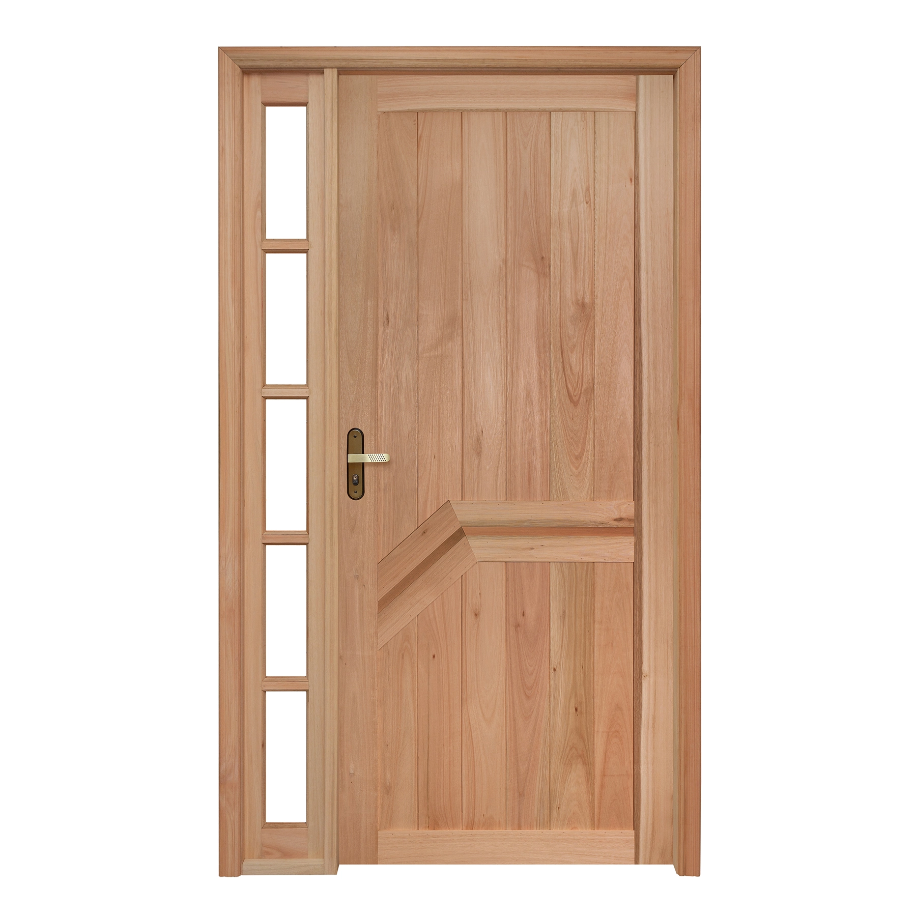 Kit Porta Madeira de Giro Direito Marrom 213x119cm com Batente EWK P13 Rondosul