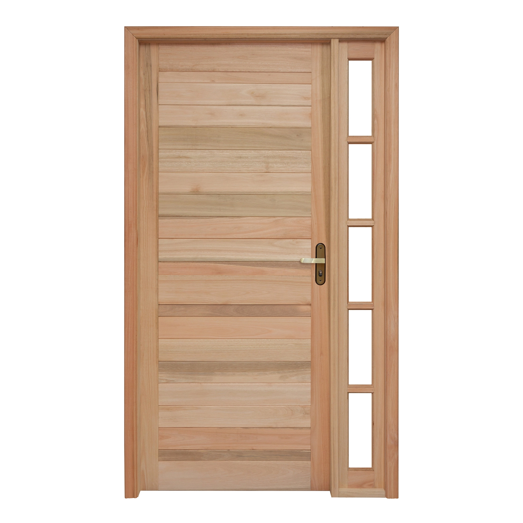 Kit Porta Madeira de Giro Esquerdo Marrom 213x109cm com Batente EWK P28 Rondosul
