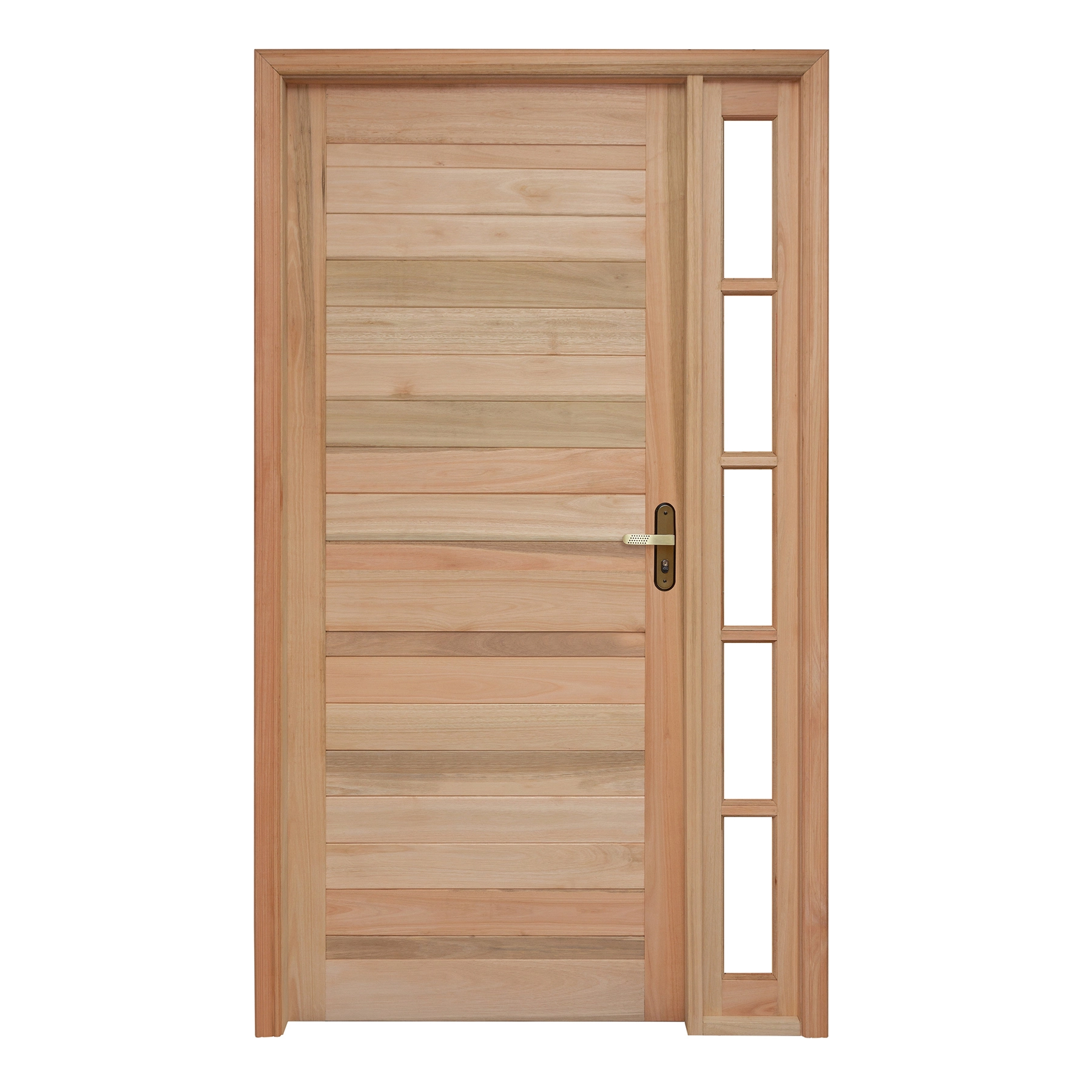 Kit Porta Madeira de Giro Esquerdo Marrom 213x119cm com Batente EWK P28 Rondosul